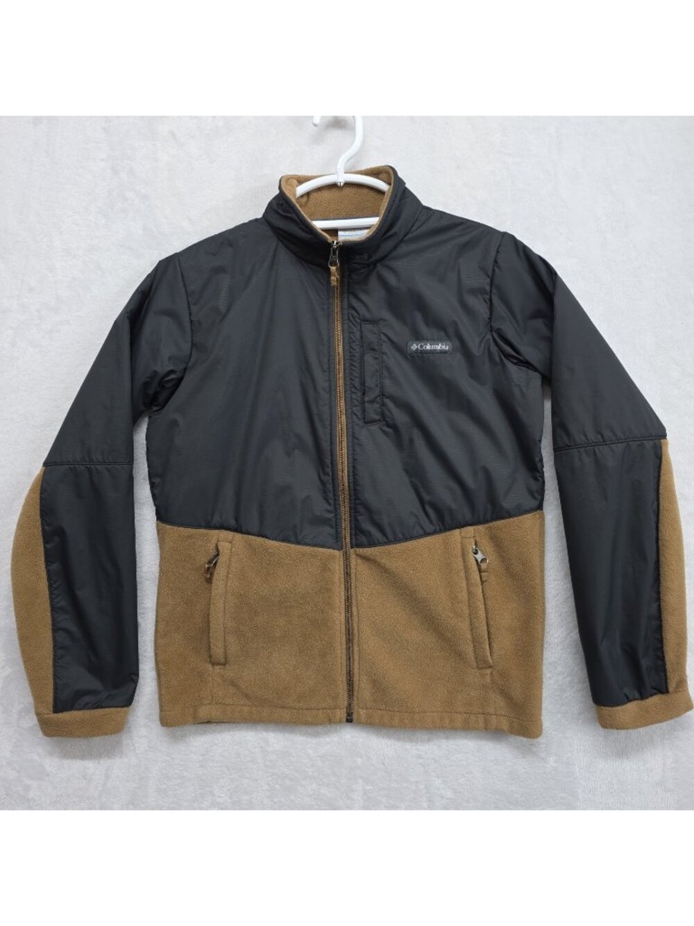 Columbia Steens Mountain™ II Overlay Fleece Jacket Delta/Black Youth L 14/16 EUC